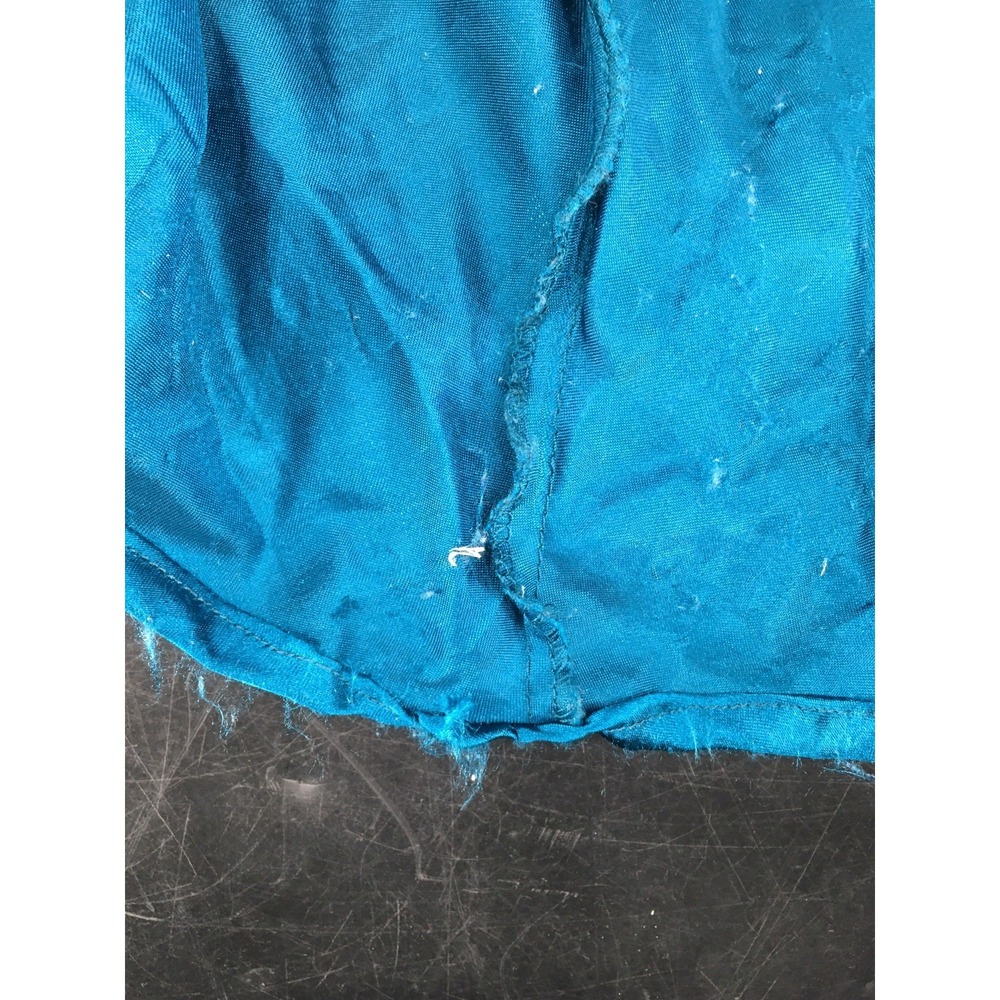 NB Bellissima Elegant Teal Evening Gown Prom Dress Cross Rhinestone Pattern Sz M - Picture 11 of 11